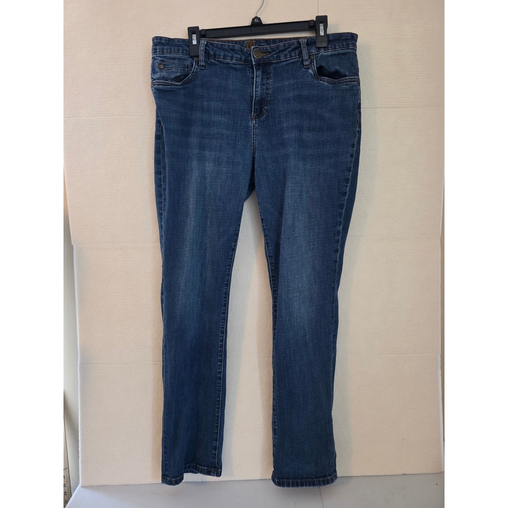 Kut from the Kloth Katy Boyfriend Jeans Medium Wash Blue Denim Size 16